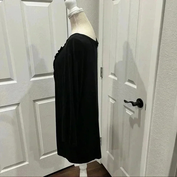 NWT Lane Bryant plus size long Sleeve visco’s/spandex blend Ruffle detailing - Picture 3 of 8